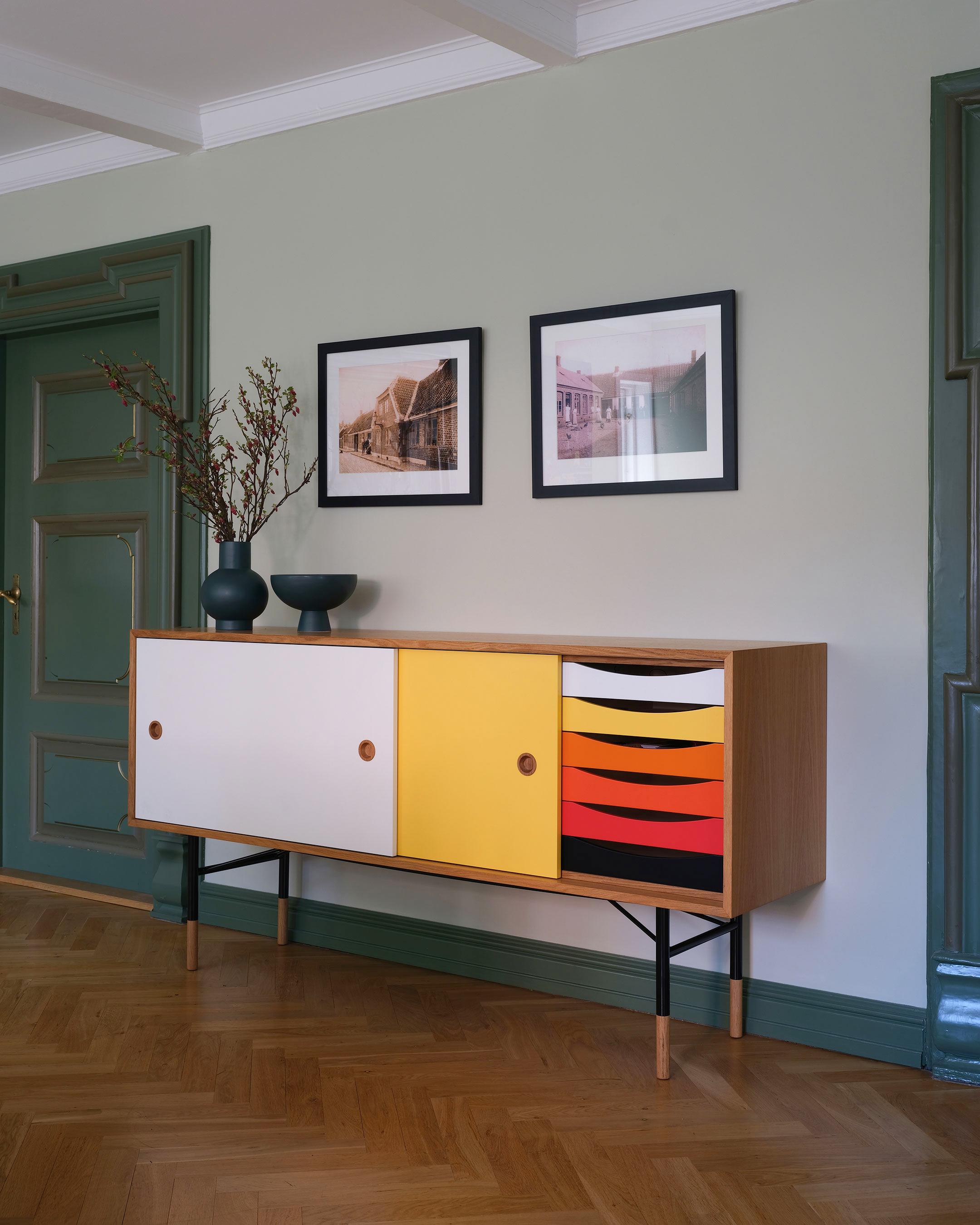Sideboard Yellow / White